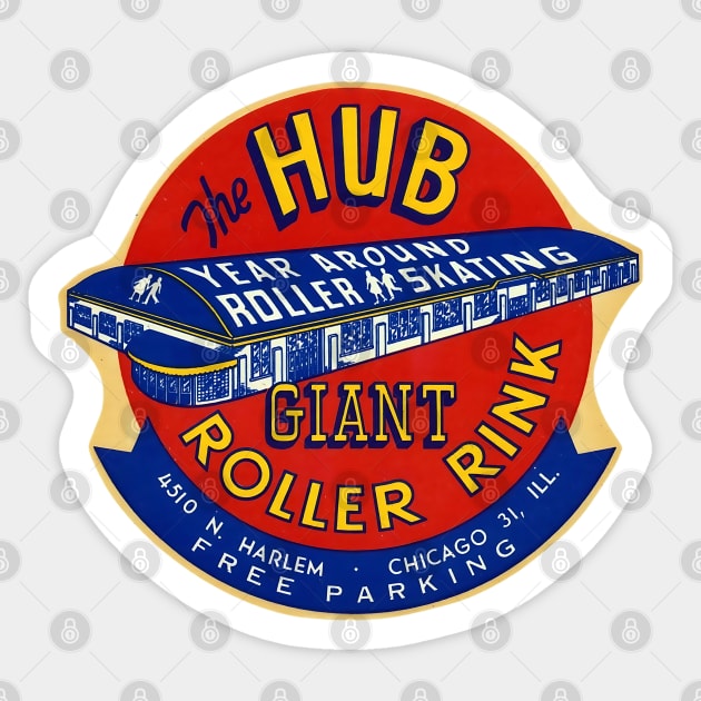 Vintage Roller Skating Chicago Sticker by Timeless Chaos